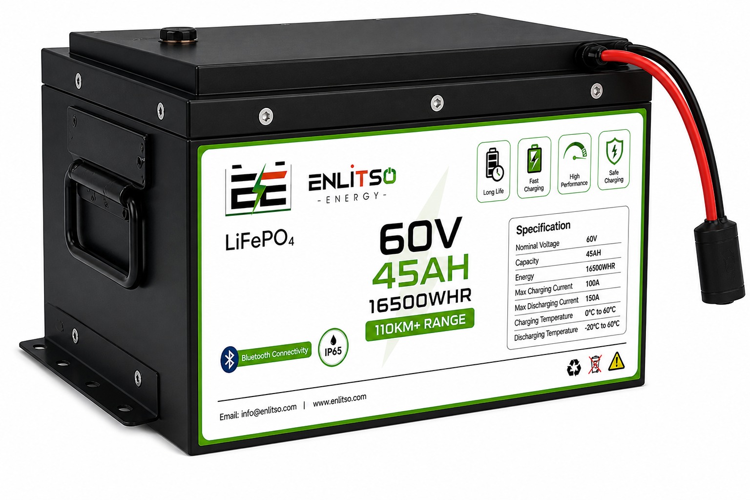60V 45Ah LiFePO4 Smart Battery